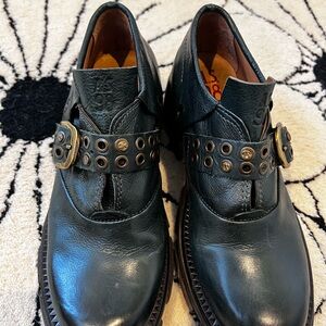 A.S.98 Forest Green Leather Loafers with Bronze Details